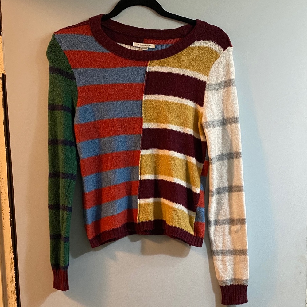American Eagle Outfitters Colorblock Striped Sweater